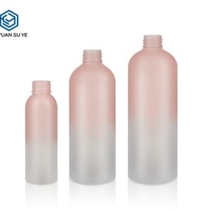 KY099 - Chai Nhua PET Sua Tam Mau Hong Gradient, Nap Bom Dac Biet Hieu Ung UV