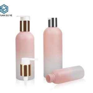 KY099 - Chai Nhua PET Sua Tam Mau Hong Gradient, Nap Bom Dac Biet Hieu Ung UV