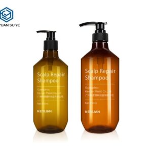 KY103 - Chai Nhua PET Dung Dau Goi/Dau Xa Phuc Hoi Da Dau 500ml-750ml Mau Nau Dam