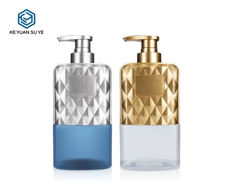 KY104 - Chai Nhua PET Cao Cap Dung Dau Goi 500ml Ma UV Bac/Vang Sang Trong