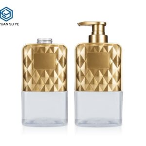 KY104 - Chai Nhua PET Cao Cap Dung Dau Goi 500ml Ma UV Bac/Vang Sang Trong