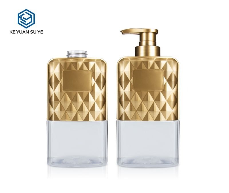 KY104 - Chai Nhua PET Cao Cap Dung Dau Goi 500ml Ma UV Bac/Vang Sang Trong