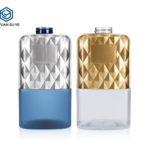 KY104 - Chai Nhua PET Cao Cap Dung Dau Goi 500ml Ma UV Bac/Vang Sang Trong