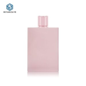 KY108-2 - Chai Xịt Nước Hoa Vuông PETG Cao Cấp 300ml Vai Bằng Màu Hồng
