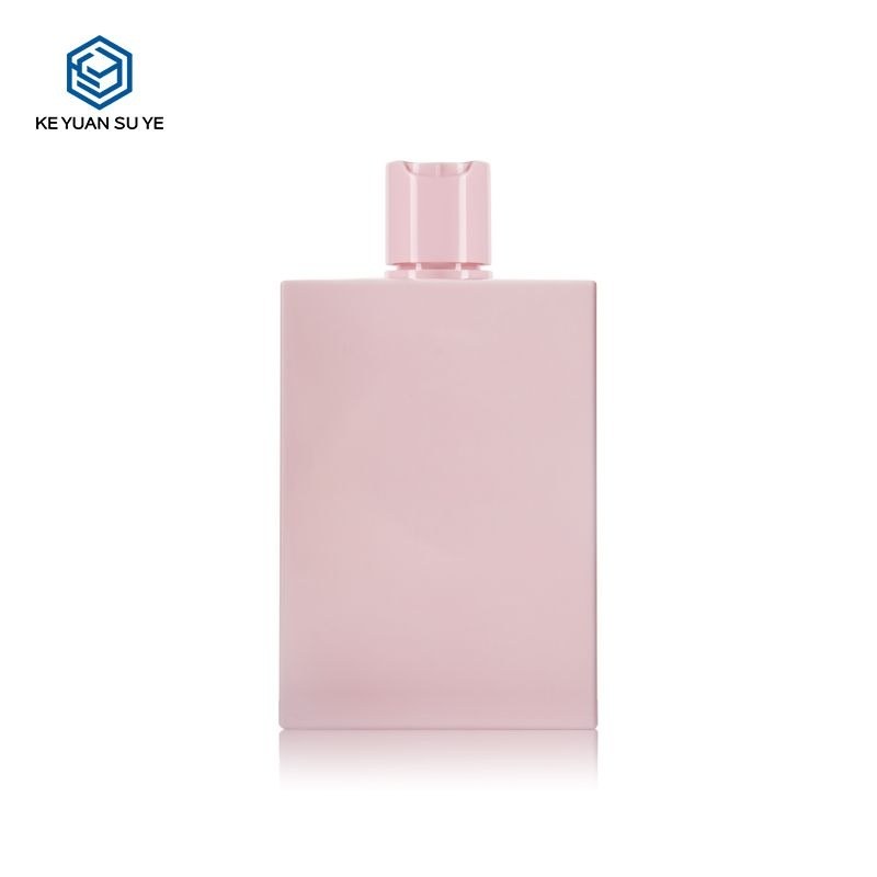 KY108-2 - Chai Xịt Nước Hoa Vuông PETG Cao Cấp 300ml Vai Bằng Màu Hồng