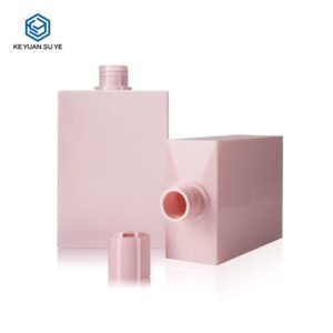 KY108-2 - Chai Xịt Nước Hoa Vuông PETG Cao Cấp 300ml Vai Bằng Màu Hồng
