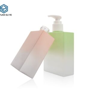 KY108 - Chai Nhựa PETG Vuông 200ml Màu Gradient Hồng - Xanh