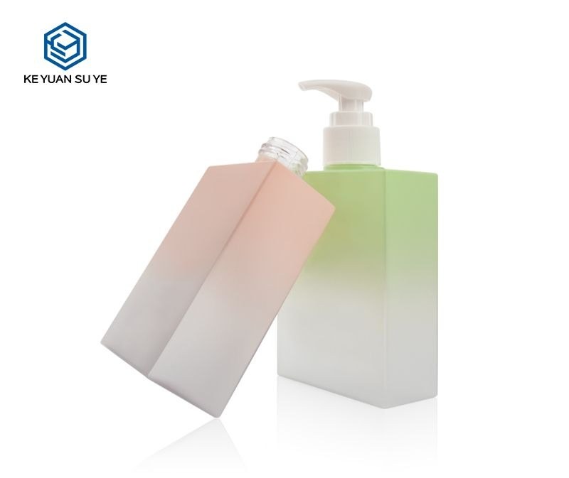 KY108 - Chai Nhựa PETG Vuông 200ml Màu Gradient Hồng - Xanh