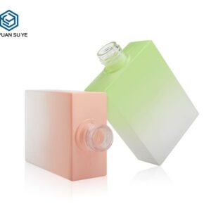 KY108 - Chai Nhựa PETG Vuông 200ml Màu Gradient Hồng - Xanh