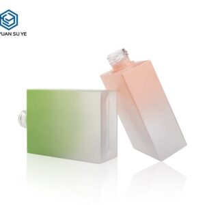 KY108 - Chai Nhựa PETG Vuông 200ml Màu Gradient Hồng - Xanh