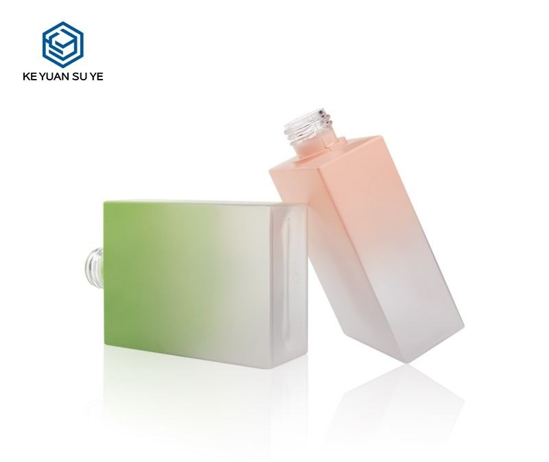 KY108 - Chai Nhựa PETG Vuông 200ml Màu Gradient Hồng - Xanh