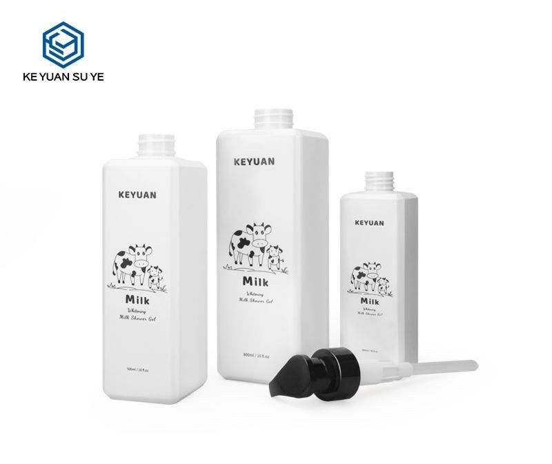 KY112 - Chai Nhựa PET Vuông Đựng Sữa Tắm, Sữa Dưỡng Thể Nắp Bơm Lotion 300-800ml