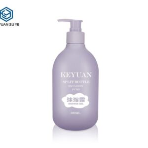 KY116 - Chai Nhua HDPE Dung Sua Tam/Duong The Mau Tim 500ml Kem Voi Bom Lotion