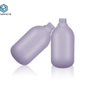 KY116 - Chai Nhua HDPE Dung Sua Tam/Duong The Mau Tim 500ml Kem Voi Bom Lotion