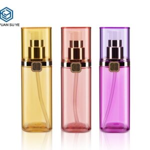 KY119 - Chai nhựa PET mỹ phẩm họa tiết cỏ bốn lá, vòi bơm lotion cao cấp