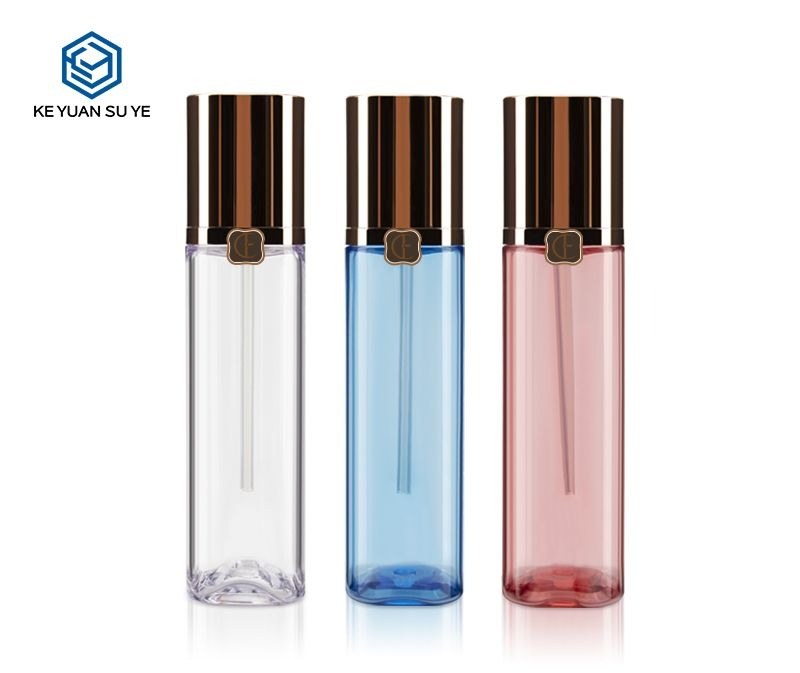 KY119 - Chai nhựa PET mỹ phẩm họa tiết cỏ bốn lá, vòi bơm lotion cao cấp