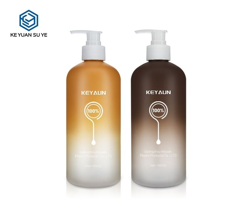 KY121 - Chai Nhua PET Doi Mau Gradient 500ml Voi Bom Dung Cho Dau Goi, Sua Tam, Dau Xa