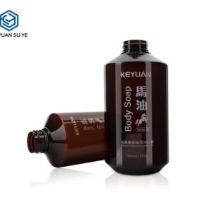 KY127 - Chai Nhựa PET Nâu Đựng Dầu Gội, Sữa Tắm, Dầu Xả Dưỡng Ẩm Tinh Dầu Ngựa 300ml/500ml