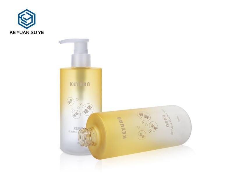 KY131 - Chai Nhựa PET Bơm Gradient Vàng Đựng Dầu Gội, Sữa Tắm, Dầu Xả 250ml/300ml/500ml