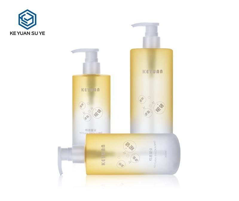 KY131 - Chai Nhựa PET Bơm Gradient Vàng Đựng Dầu Gội, Sữa Tắm, Dầu Xả 250ml/300ml/500ml