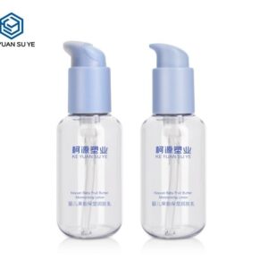 KY155 - Chai Nhựa PET 100ml Đựng Sữa Dưỡng Ẩm, Vòi Bơm Lotion Xanh Kèm Nắp Che