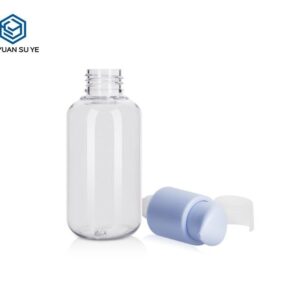 KY155 - Chai Nhựa PET 100ml Đựng Sữa Dưỡng Ẩm, Vòi Bơm Lotion Xanh Kèm Nắp Che