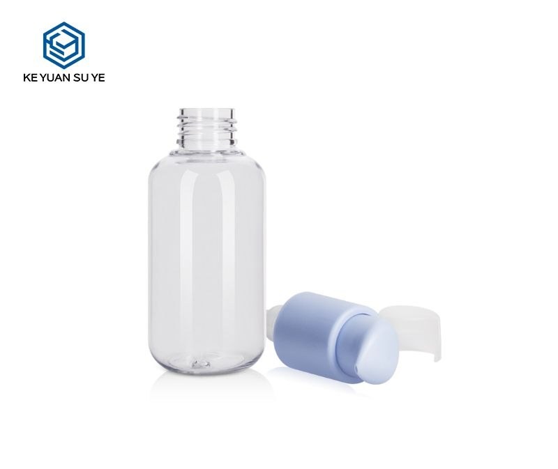 KY155 - Chai Nhựa PET 100ml Đựng Sữa Dưỡng Ẩm, Vòi Bơm Lotion Xanh Kèm Nắp Che