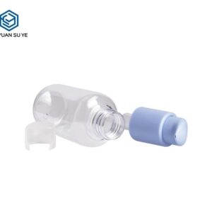 KY155 - Chai Nhựa PET 100ml Đựng Sữa Dưỡng Ẩm, Vòi Bơm Lotion Xanh Kèm Nắp Che