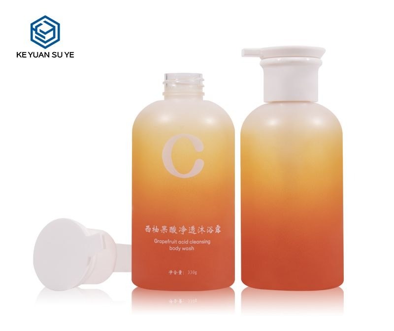 KY183 - Chai Nhựa Tròn 330ml Cao Cấp Đầu Bơm Đặc Biệt