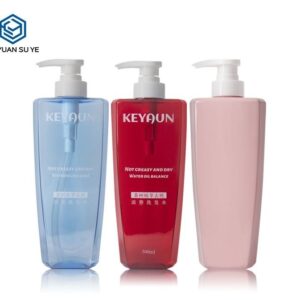KY188 - Chai Nhựa Đựng Dầu Gội/Dầu Xả 500ml Màu Hồng Kèm Vòi Bơm Lotion