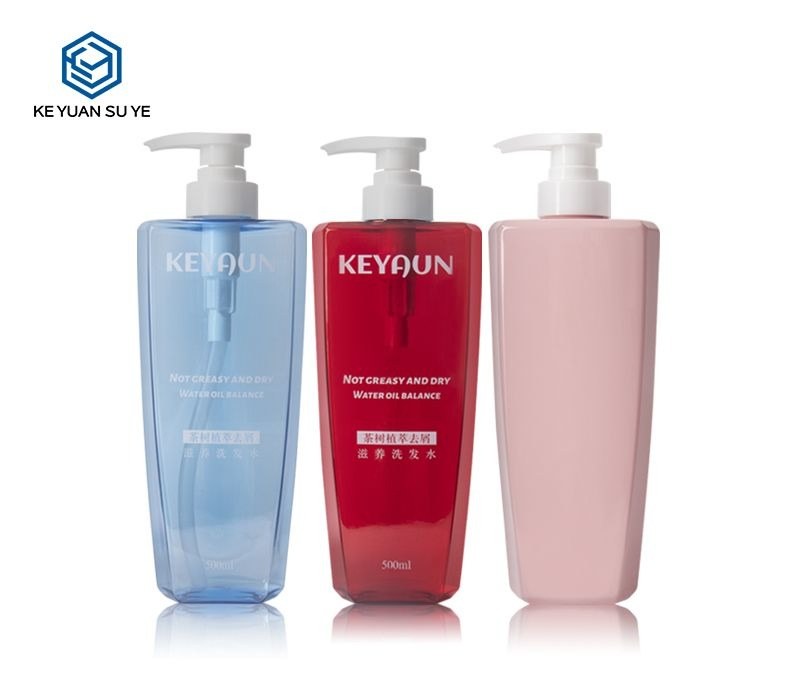 KY188 - Chai Nhựa Đựng Dầu Gội/Dầu Xả 500ml Màu Hồng Kèm Vòi Bơm Lotion