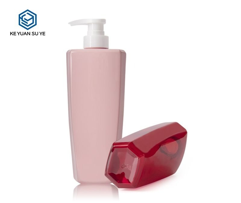 KY188 - Chai Nhựa Đựng Dầu Gội/Dầu Xả 500ml Màu Hồng Kèm Vòi Bơm Lotion