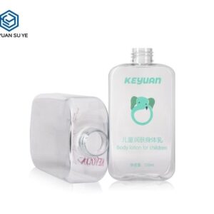 KY189 - Chai Nhựa PET Dẹt Trong Suốt 250ml/380ml Dùng Kèm Vòi Bơm