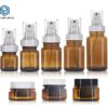 KY195-1 - Chai Lotion Nhựa Màu Hổ Phách Vòi Bơm/Xịt 50-150ml