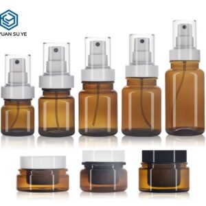 KY195-1 - Chai Lotion Nhựa Màu Hổ Phách Vòi Bơm/Xịt 50-150ml