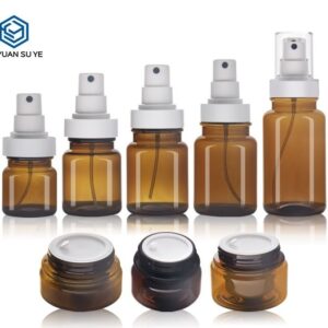 KY195-1 - Chai Lotion Nhựa Màu Hổ Phách Vòi Bơm/Xịt 50-150ml