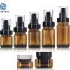KY195-2 - Chai Nhựa PET Màu Hổ Phách Đựng Toner/Lotion Kèm Vòi Bơm, 20-120ml