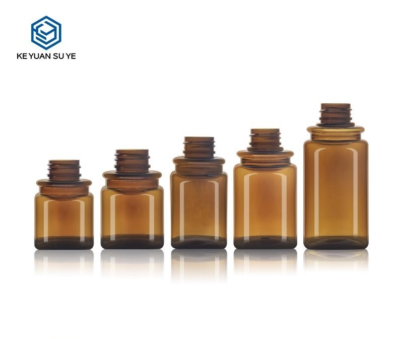 KY195-2 - Chai Nhựa PET Màu Hổ Phách Đựng Toner/Lotion Kèm Vòi Bơm, 20-120ml