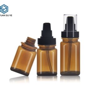 KY195-2 - Chai Nhựa PET Màu Hổ Phách Đựng Toner/Lotion Kèm Vòi Bơm, 20-120ml