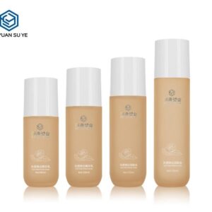 KY201-1 - Bộ Chai Dưỡng Da Cao Cấp Màu Cam Vòi Bơm Lotion Và Chai Nhỏ Giọt
