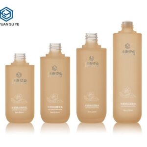 KY201-1 - Bộ Chai Dưỡng Da Cao Cấp Màu Cam Vòi Bơm Lotion Và Chai Nhỏ Giọt