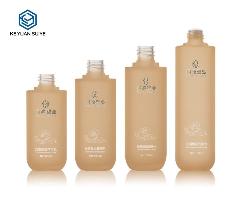 KY201-1 - Bộ Chai Dưỡng Da Cao Cấp Màu Cam Vòi Bơm Lotion Và Chai Nhỏ Giọt