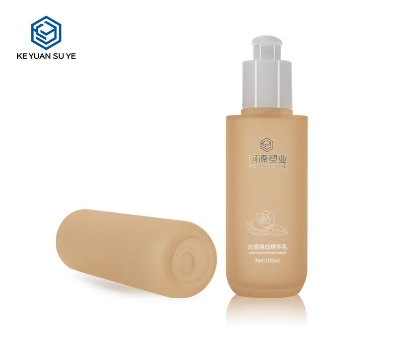 KY201-1 - Bộ Chai Dưỡng Da Cao Cấp Màu Cam Vòi Bơm Lotion Và Chai Nhỏ Giọt