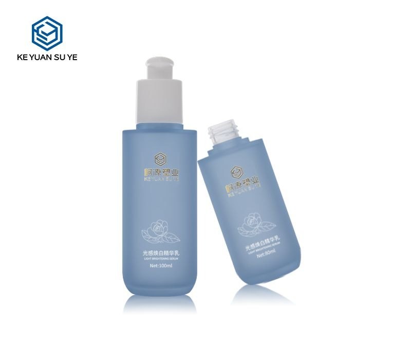 KY201-1 - Chai Nhỏ Giọt Nhựa PETG Xanh Dương Mờ Cao Cấp (Serum/Toner/Lotion)