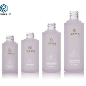 KY201-2 - Bộ Chai Mỹ Phẩm Tím Sang Trọng: Chai Toner 80ml/100ml & Chai Nhỏ Giọt Tinh Dầu 30ml/50ml