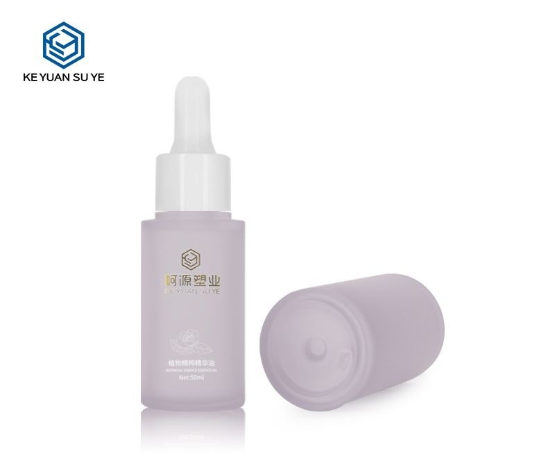 KY201-2 - Bộ Chai Mỹ Phẩm Tím Sang Trọng: Chai Toner 80ml/100ml & Chai Nhỏ Giọt Tinh Dầu 30ml/50ml