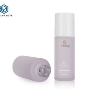 KY201-2 - Bộ Chai Mỹ Phẩm Tím Sang Trọng: Chai Toner 80ml/100ml & Chai Nhỏ Giọt Tinh Dầu 30ml/50ml