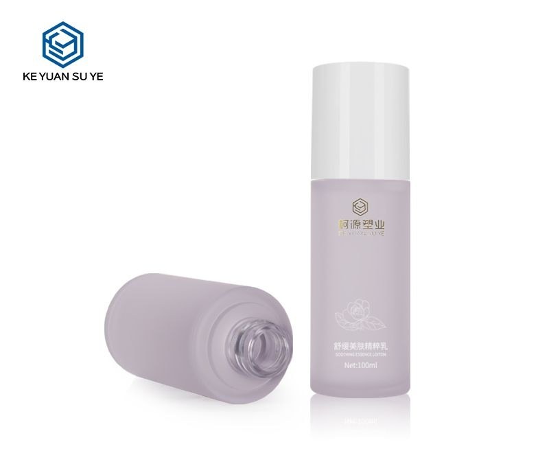 KY201-2 - Bộ Chai Mỹ Phẩm Tím Sang Trọng: Chai Toner 80ml/100ml & Chai Nhỏ Giọt Tinh Dầu 30ml/50ml