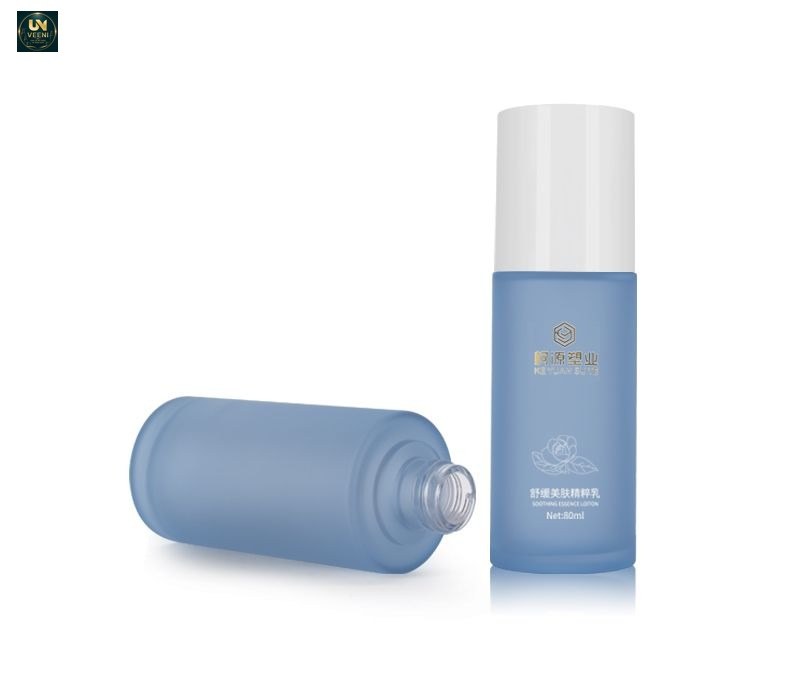 KY201-2 - Chai nhựa PETG mờ xanh dương đựng mỹ phẩm 30-100ml