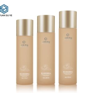 KY201-3 - Bộ Chai Dưỡng Da Cao Cấp PETG Nắp Vàng, Vòi Bơm Lotion
